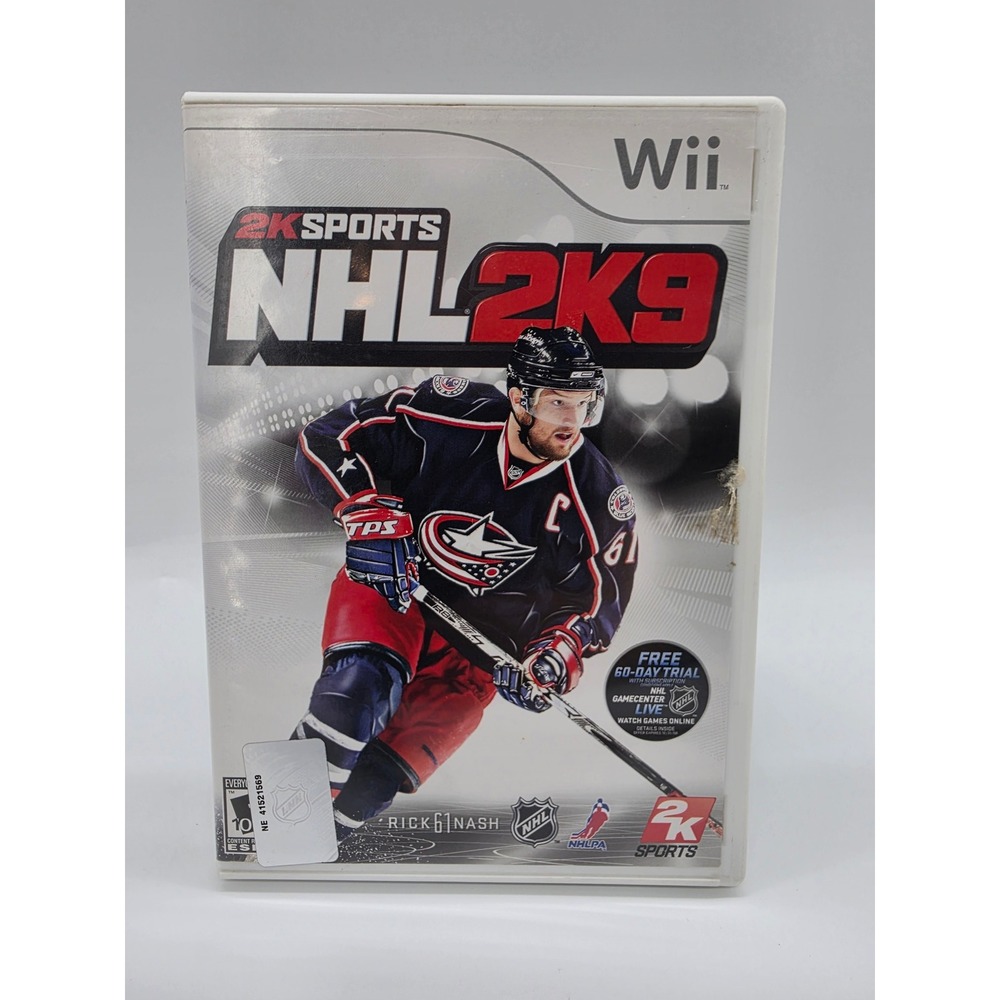 NHL 2K9 Nintendo Wii 2K Sports Rick Nash Hockey Video Game with Manual